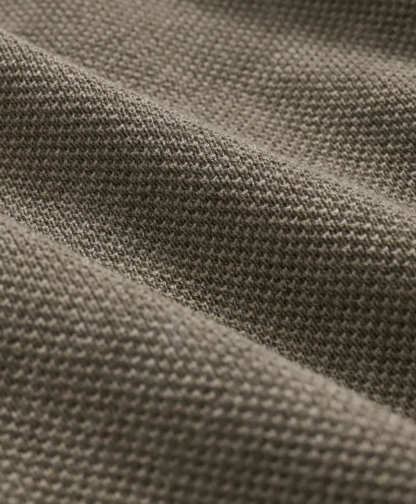 Supima® Cotton Pique Johnny Collar Sweater