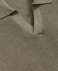 Supima® Cotton Pique Johnny Collar Sweater