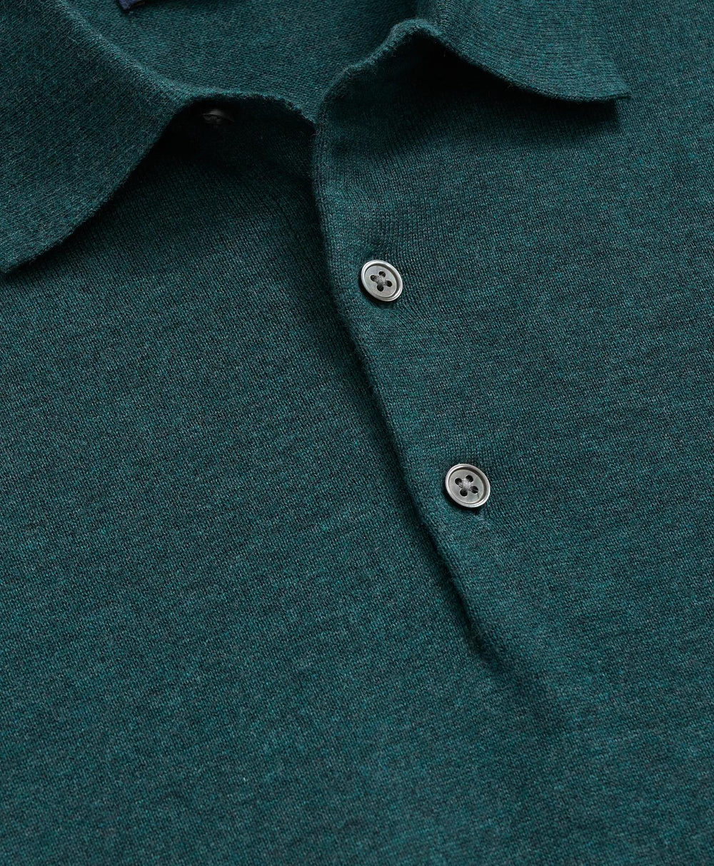 Supima® Cotton Short-Sleeve Polo Sweater