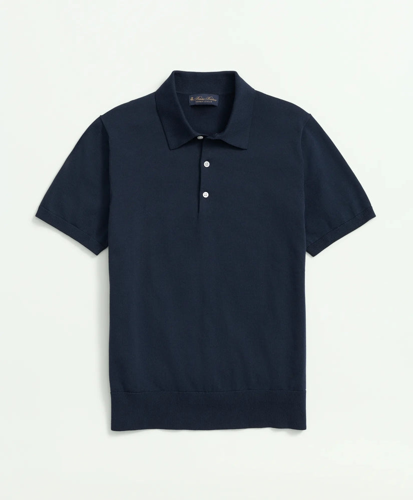 Supima® Cotton Short-Sleeve Polo Sweater