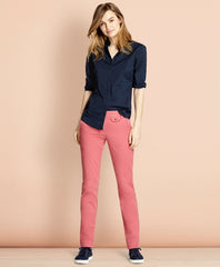Polka-Dot Stretch Cotton Poplin Shirt