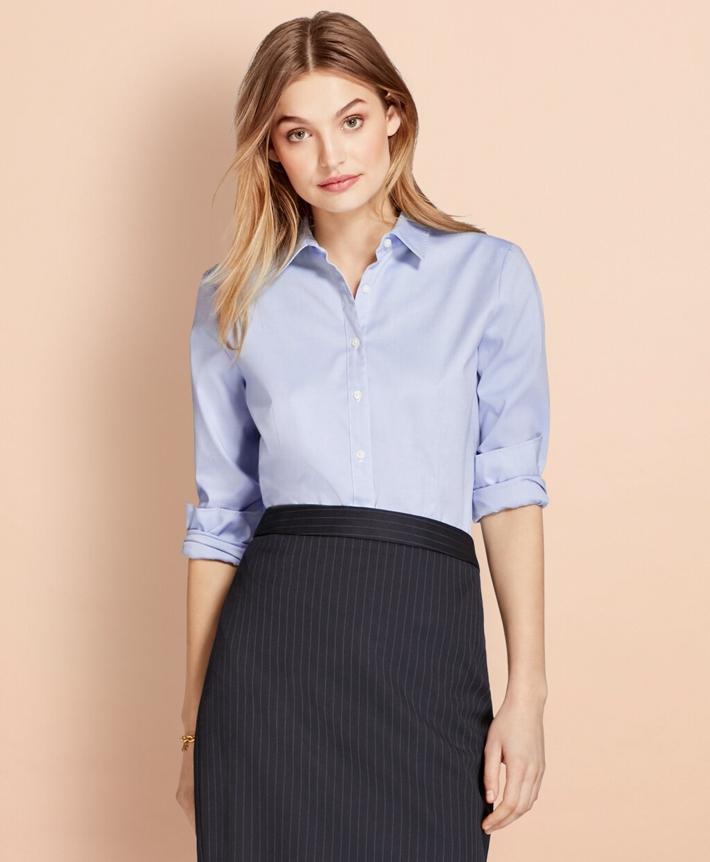 Nine-to-Nine Stretch Cotton Pinpoint Oxford Shirt