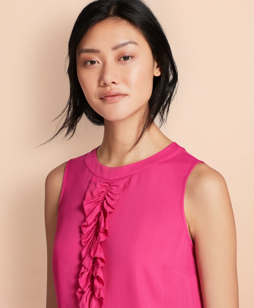 Ruffled Crepe Top