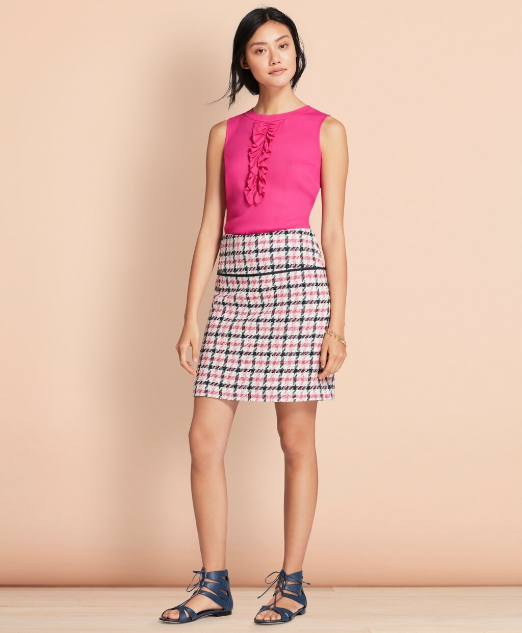 Ruffled Crepe Top