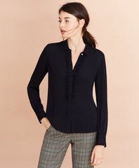 Crepe Ruffled Blouse