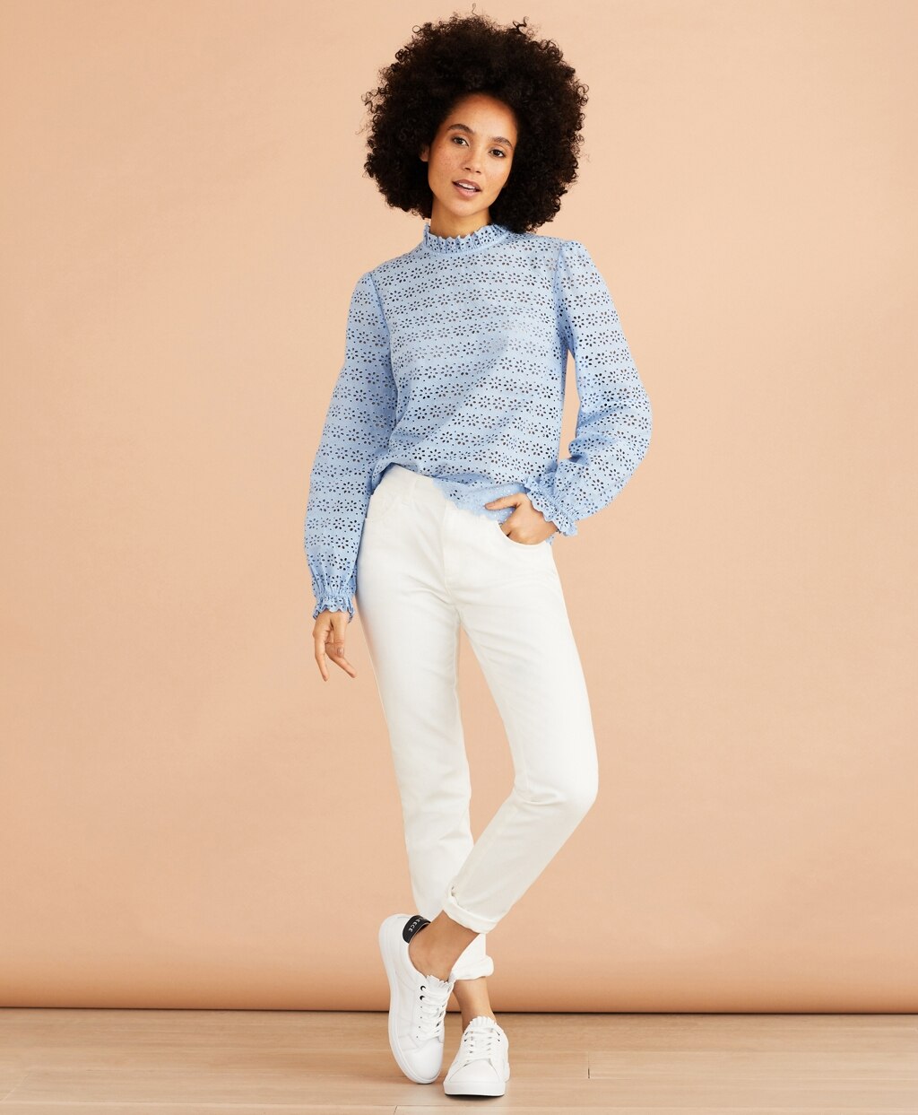 Cotton Eyelet Blouse