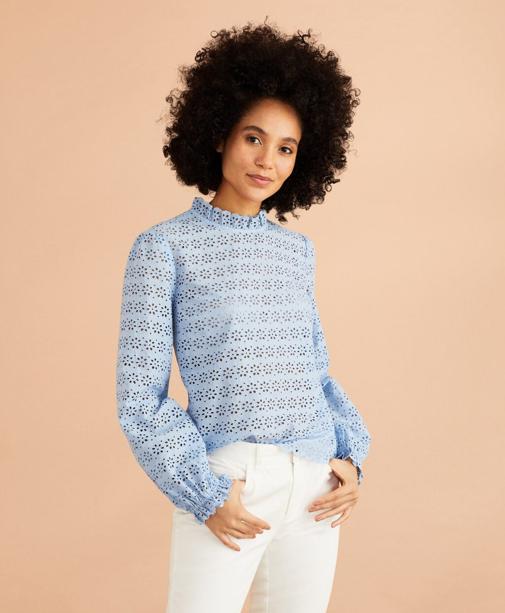Cotton Eyelet Blouse