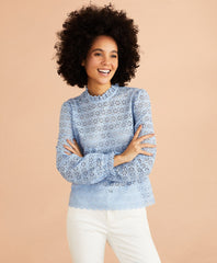 Cotton Eyelet Blouse