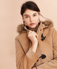 Water-Repellent Cotton Corduroy Duffle Coat
