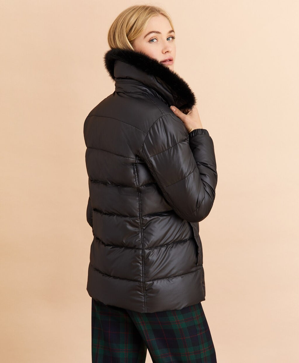 Faux-Fur-Trim Down Parka