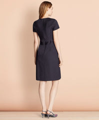 Pinstripe Stretch Wool Dress
