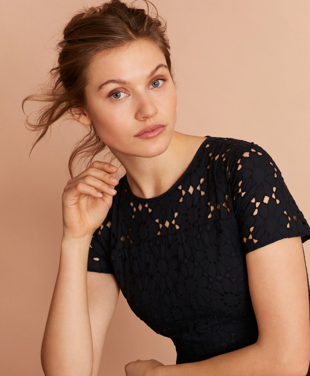 Floral Cotton Eyelet Dress