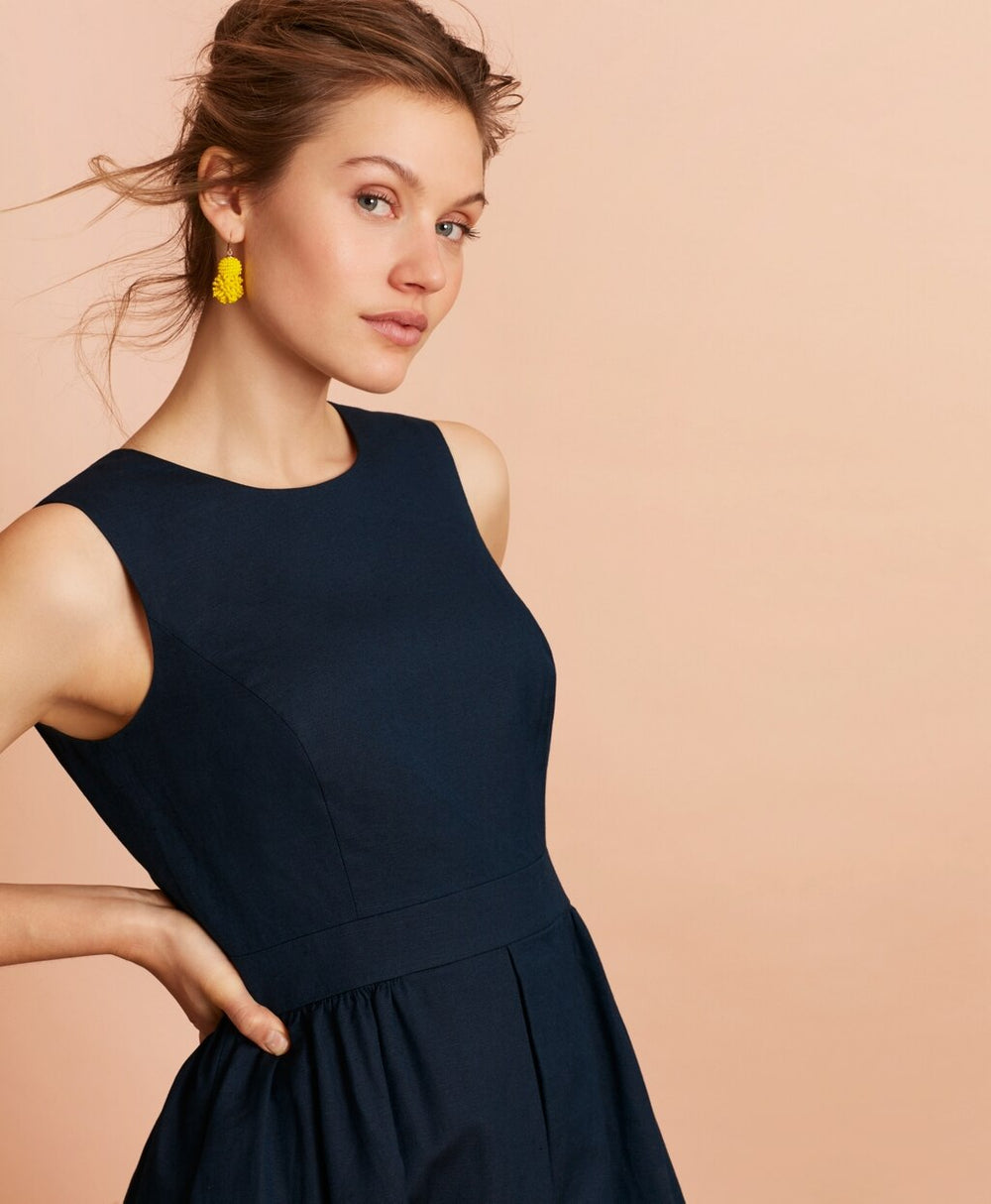 Irish Linen-Cotton A-Line Dress