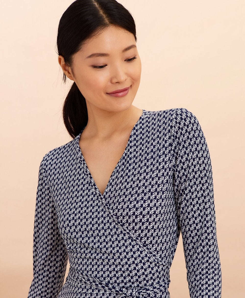 Logo-Print Jersey Wrap Dress
