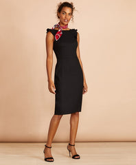 Linen-Blend Twill Sheath Dress