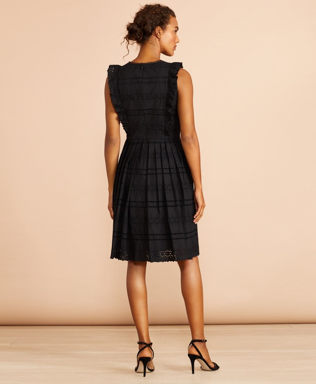 Ruffled Cotton Eyelet Dress