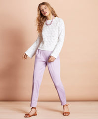 Cotton Pointelle Sweater