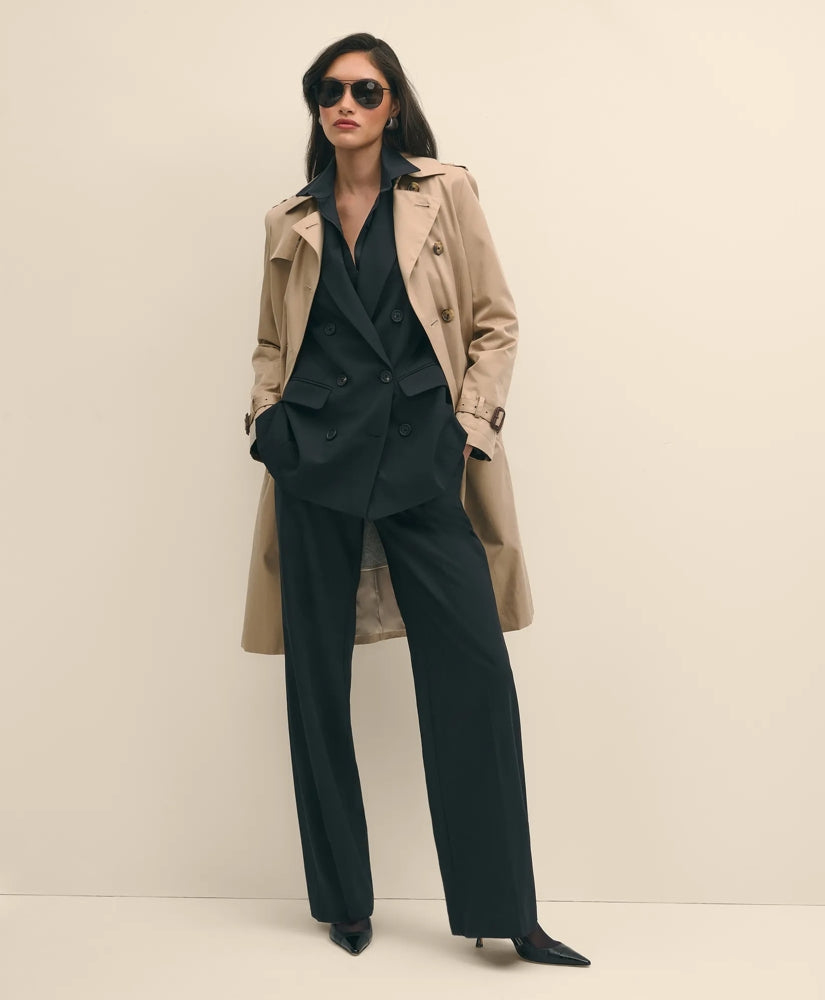 The Essentials Wide-Leg Trousers in Wool Blend
