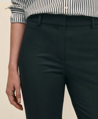 The Essentials Brooks Brothers Stretch Wool Flare Leg Trousers