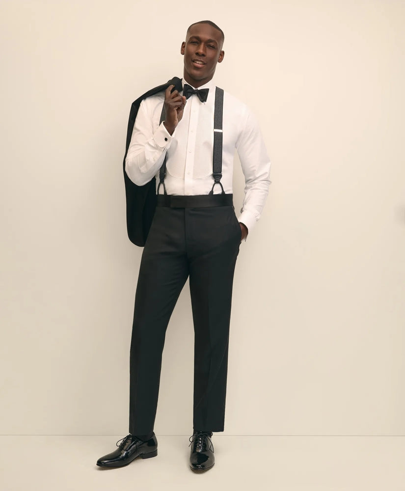 Traditional Fit Merino Wool Twill 1818 Tuxedo Pants