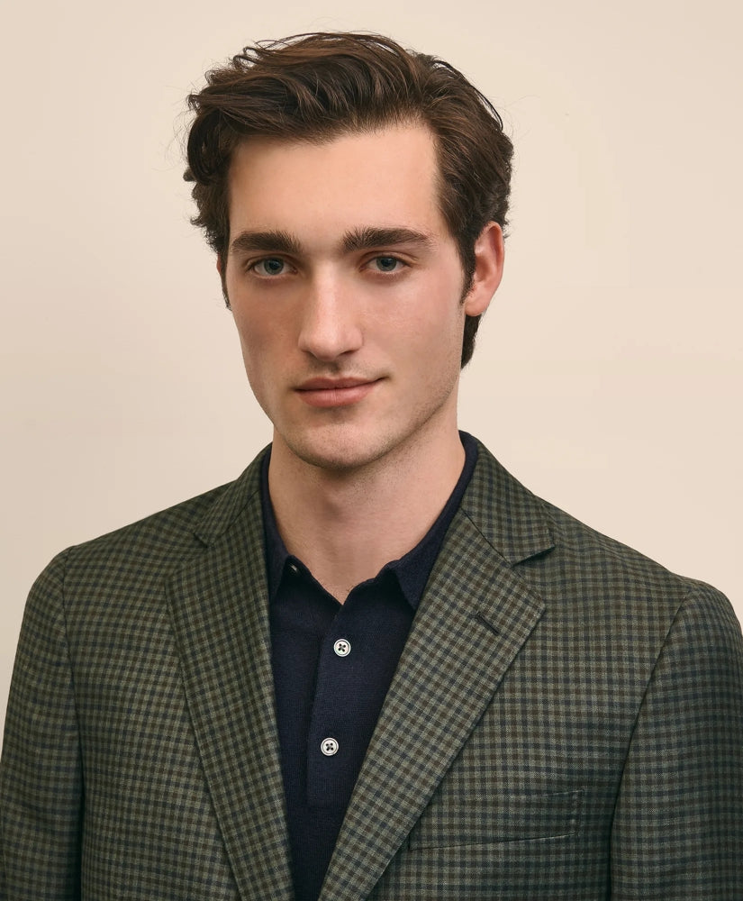 Classic Fit Wool Gingham Sport Coat