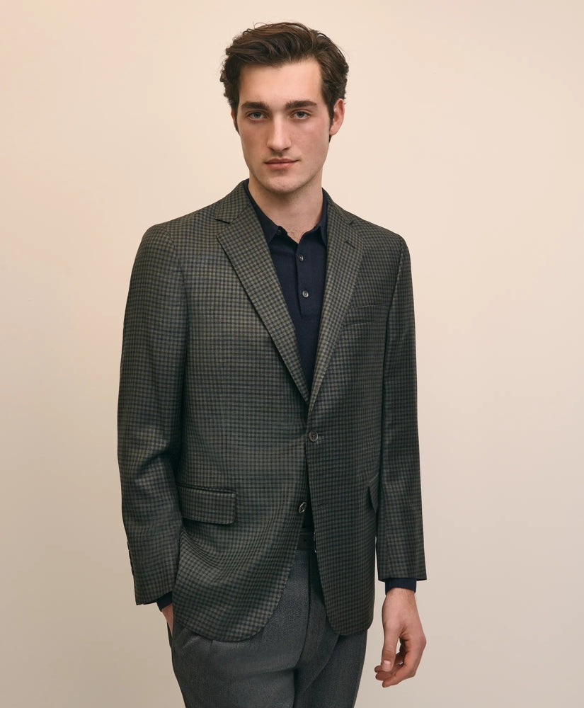 Classic Fit Wool Gingham Sport Coat