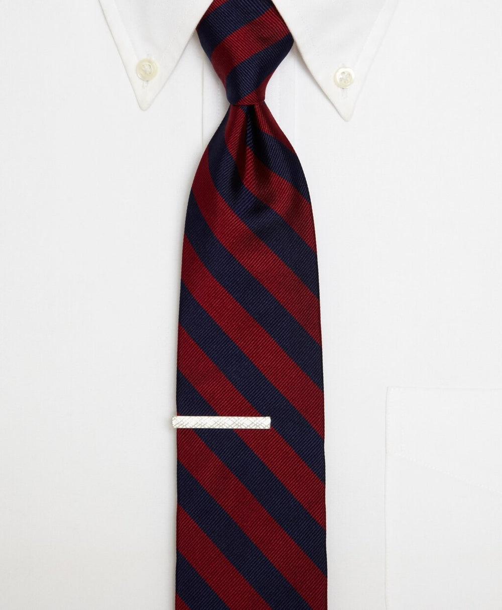 Sterling Silver Crisscross Tie Bar