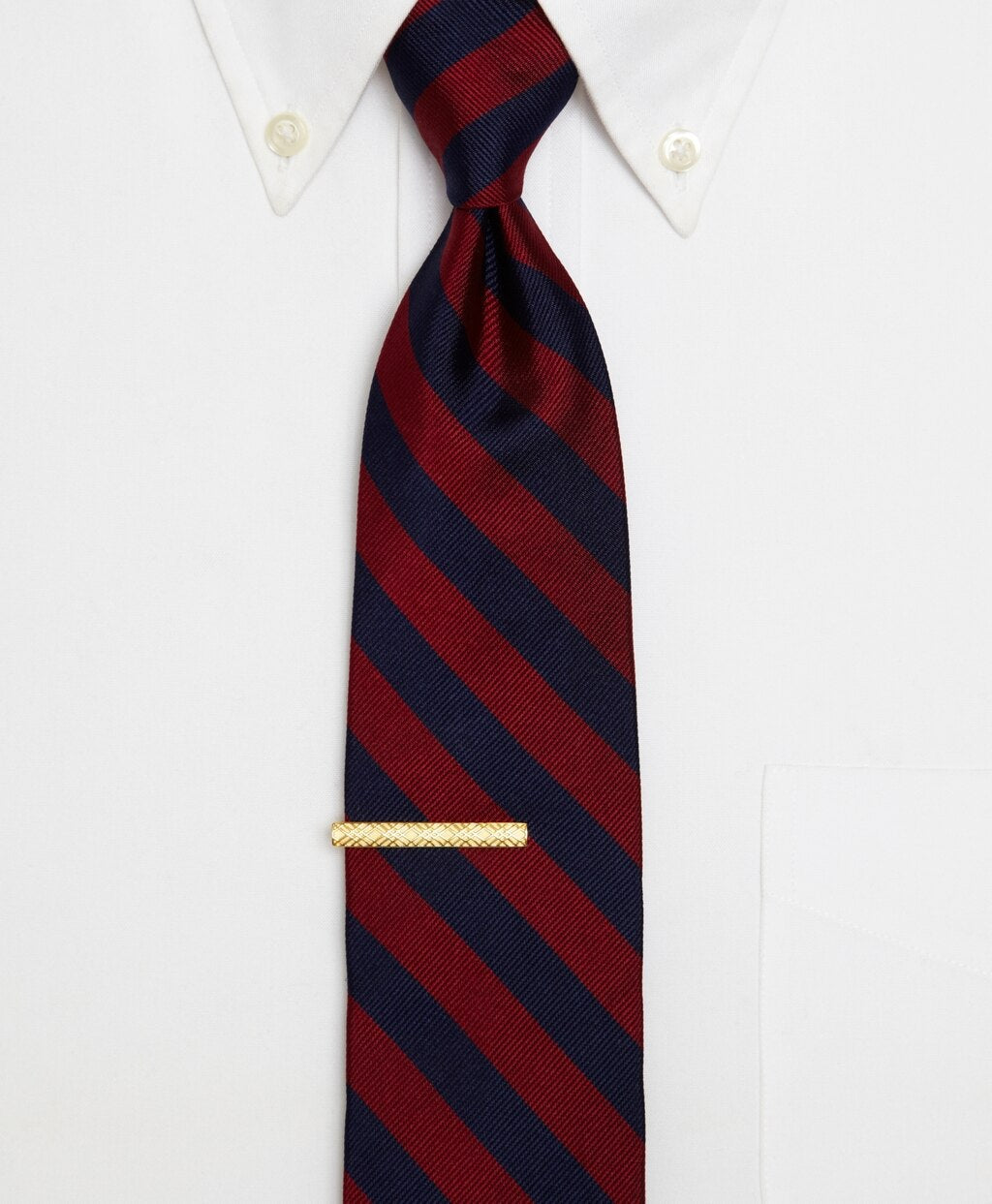 Gold-Plated Crisscross Tie Bar