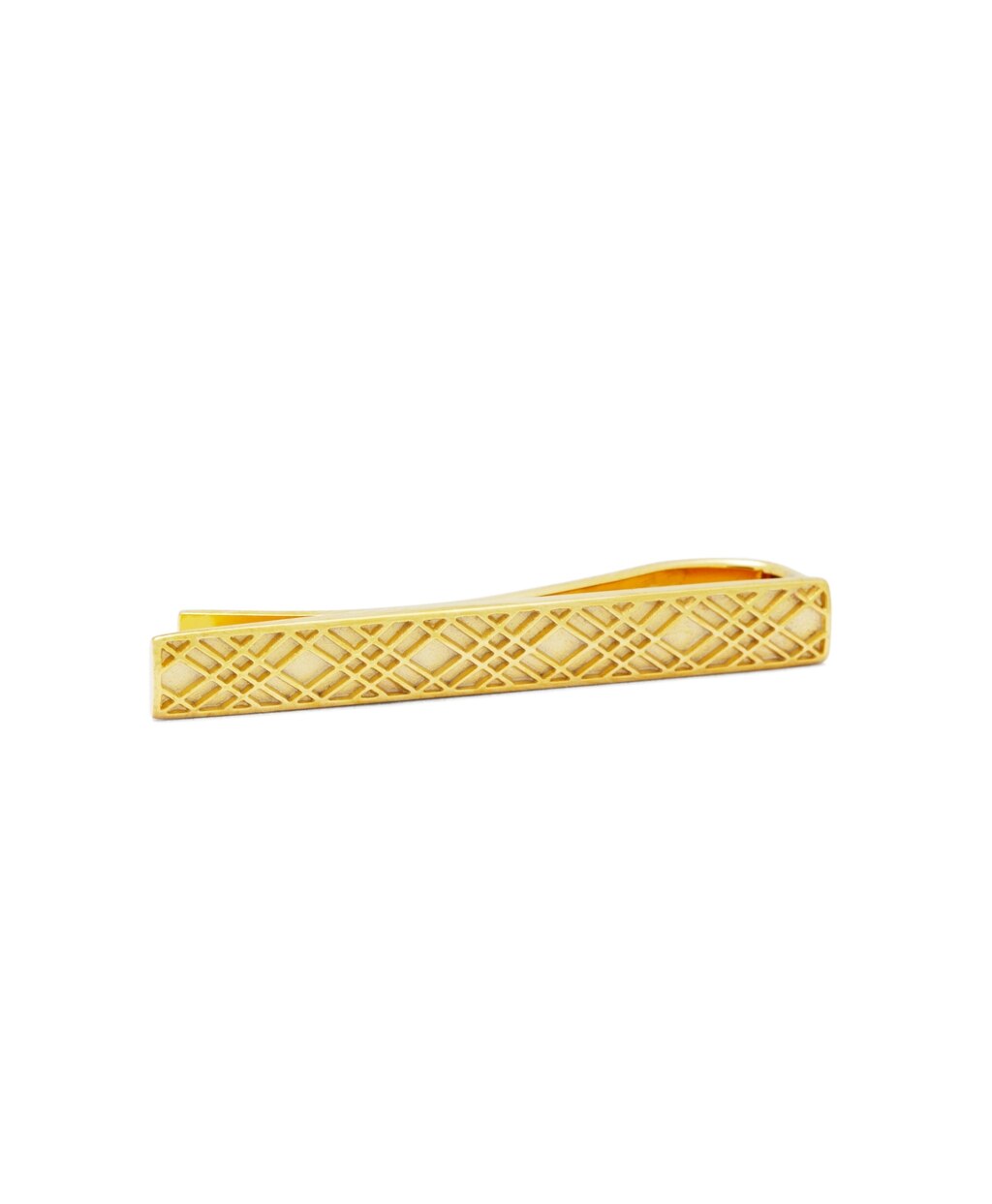 Gold-Plated Crisscross Tie Bar