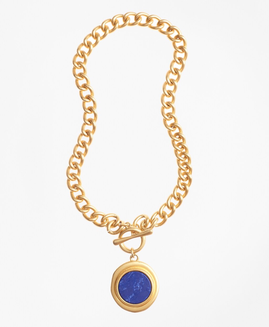 Gold-Plated Toggle Pendant Necklace