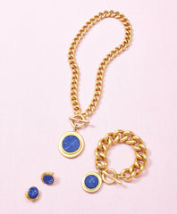 Gold-Plated Toggle Pendant Necklace