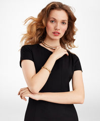 Gold-Plated Omega Chain Cuff Bracelet
