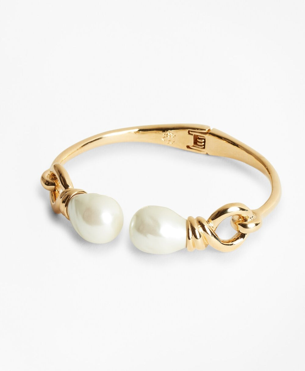 Baroque Glass Pearl Cuff Bracelet
