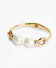 Baroque Glass Pearl Cuff Bracelet