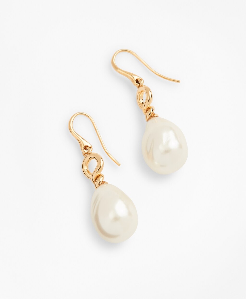 Baroque Glass Pearl Drop Earrings
