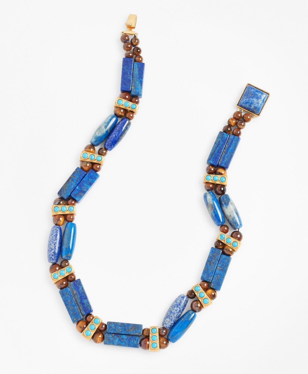 Lapis Lazuli and Tiger's Eye Necklace