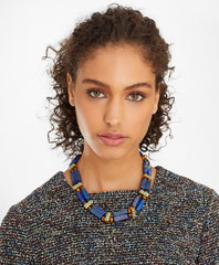 Lapis Lazuli and Tiger's Eye Necklace
