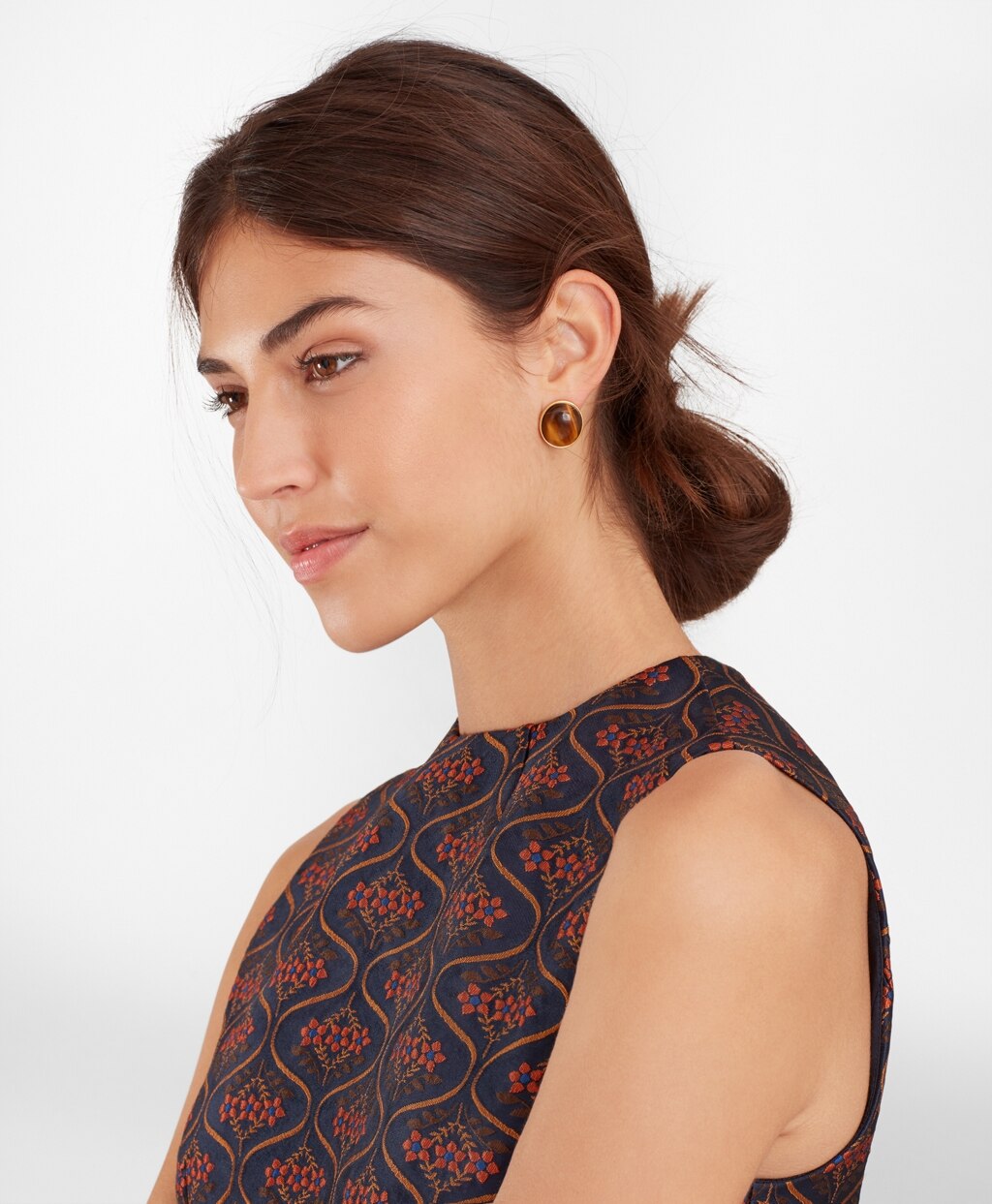 Tiger's Eye Stud Earrings