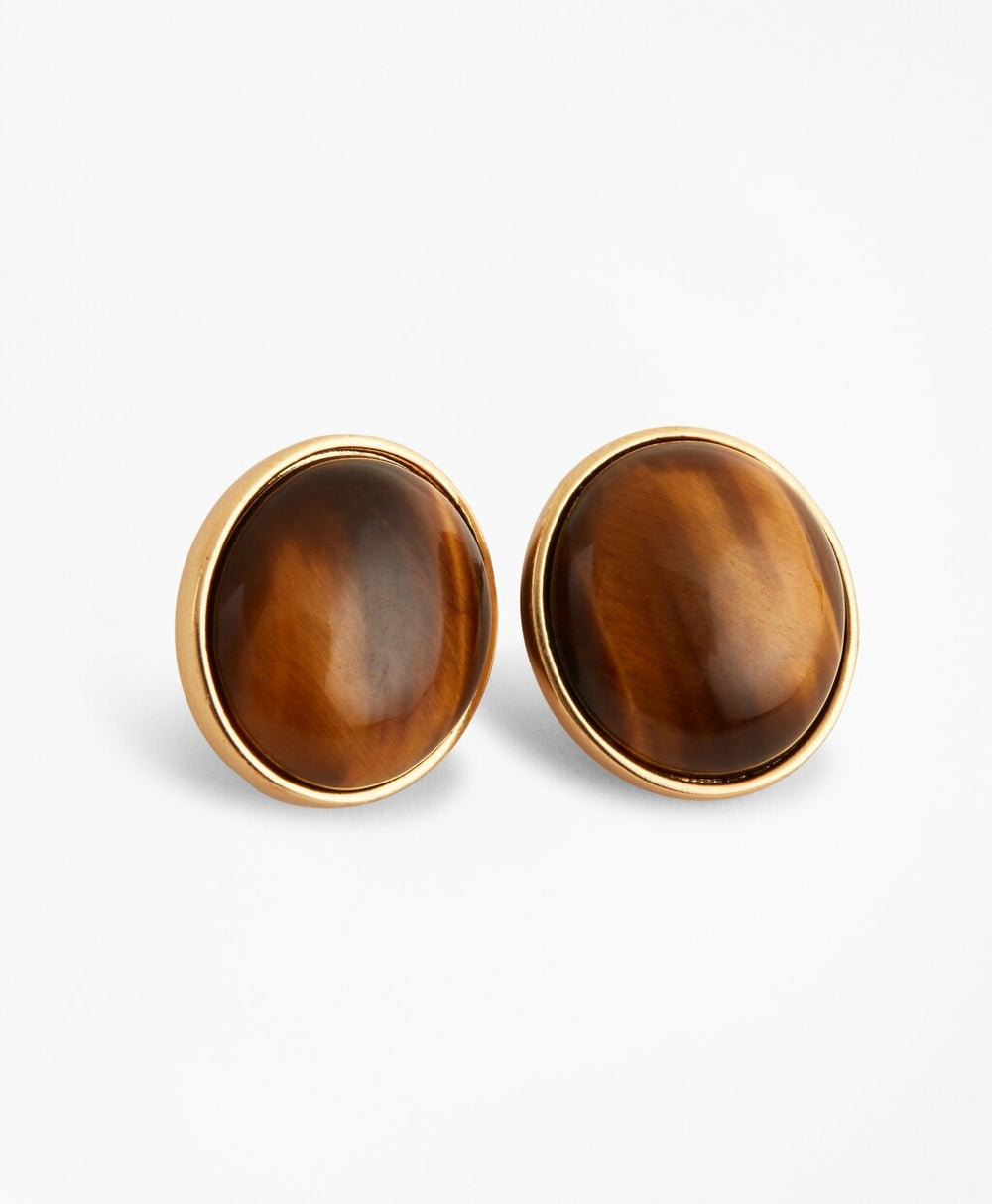 Tiger's Eye Stud Earrings