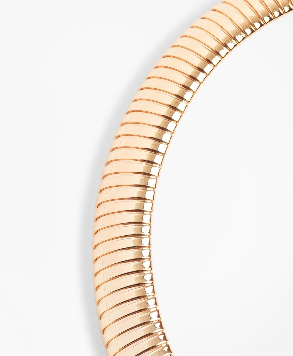 Gold-Plated Omega Chain Collar Necklace