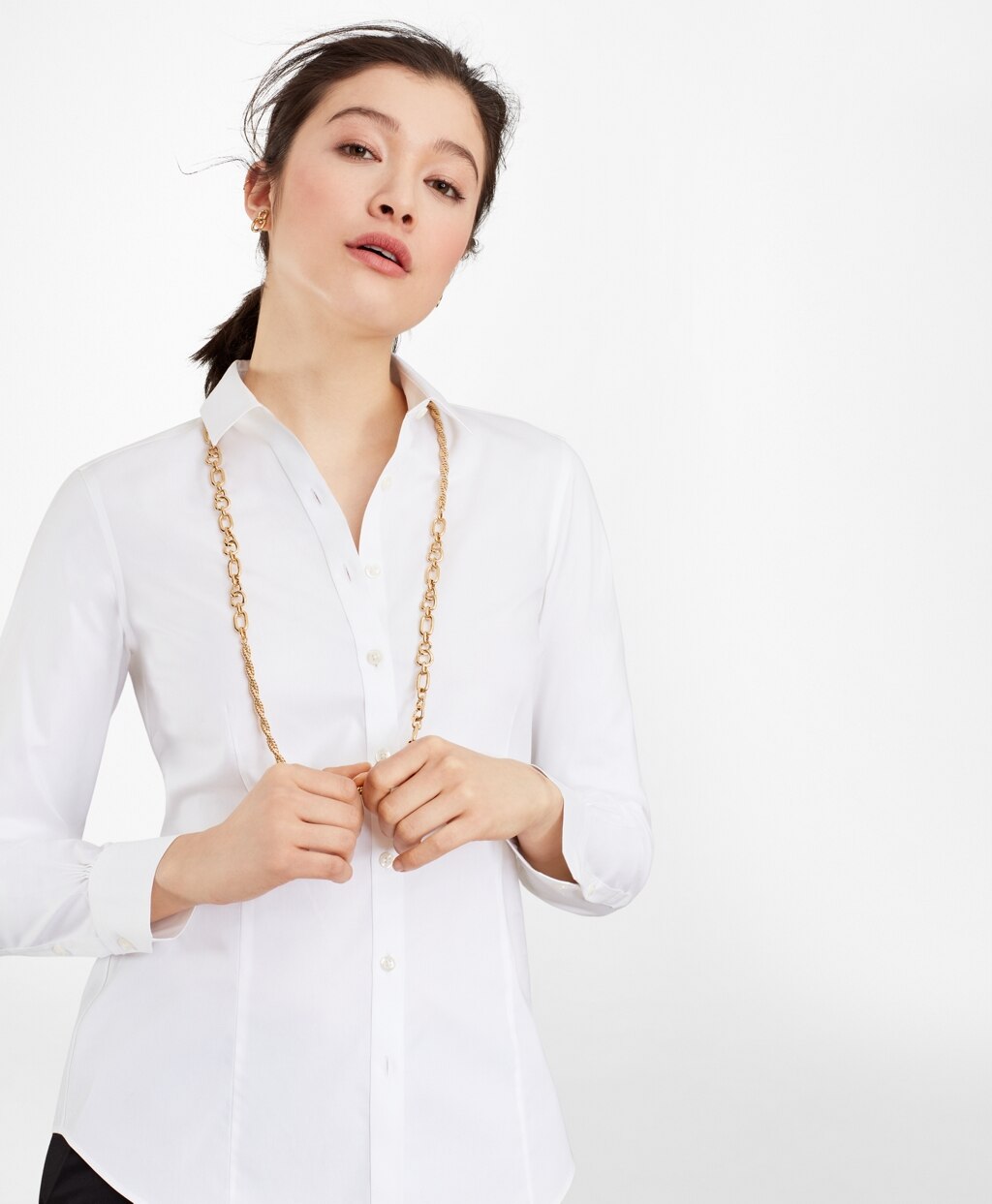 Gold-Plated Link and Rope Chain Necklace