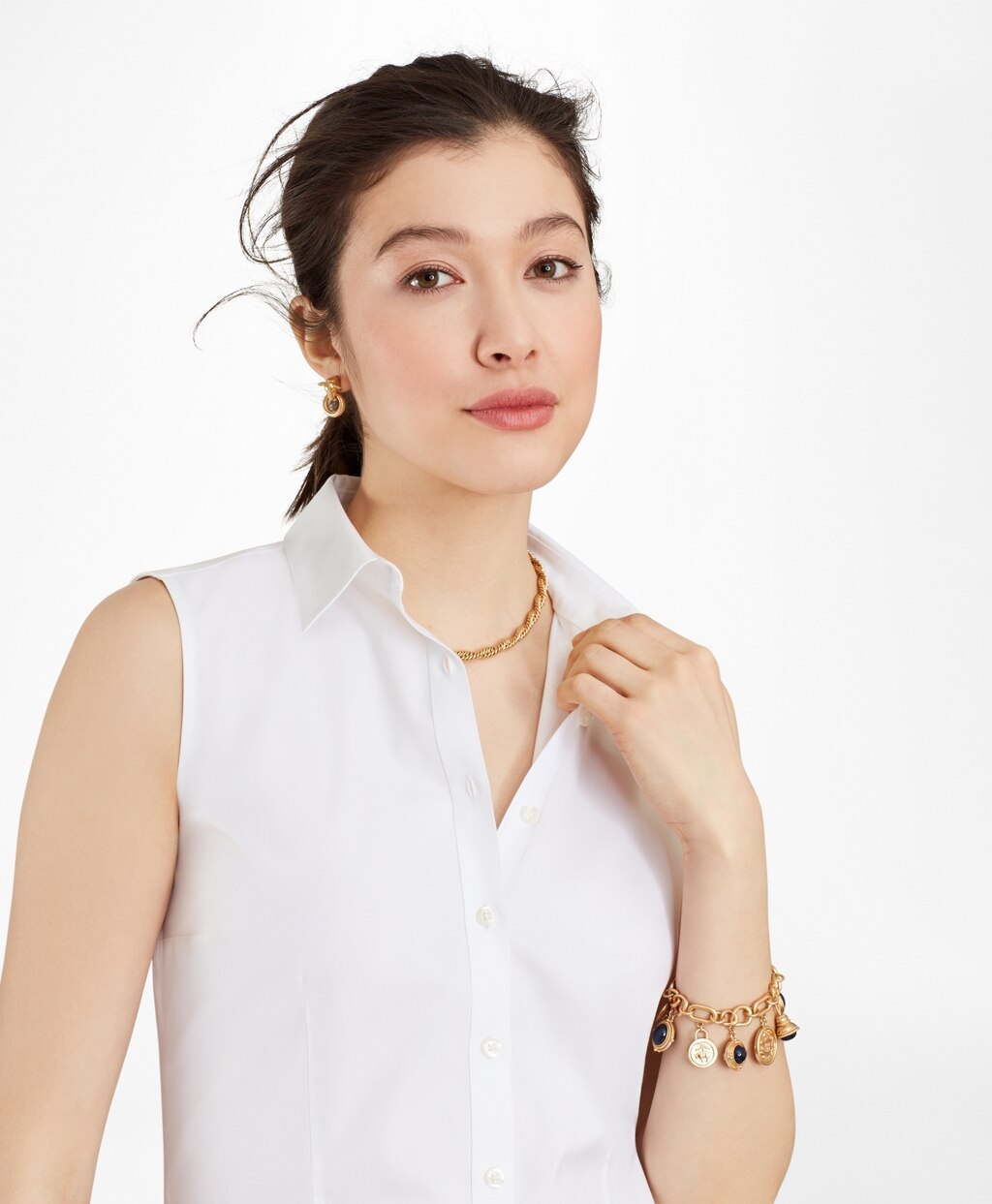 Gold-Plated Rope Chain Necklace