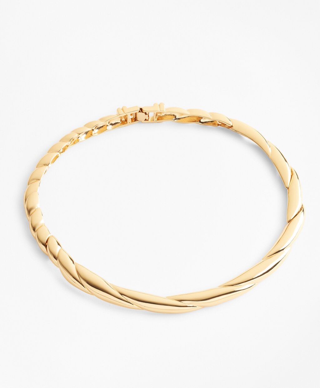 Gold-Plated Twisted Rope Collar Necklace