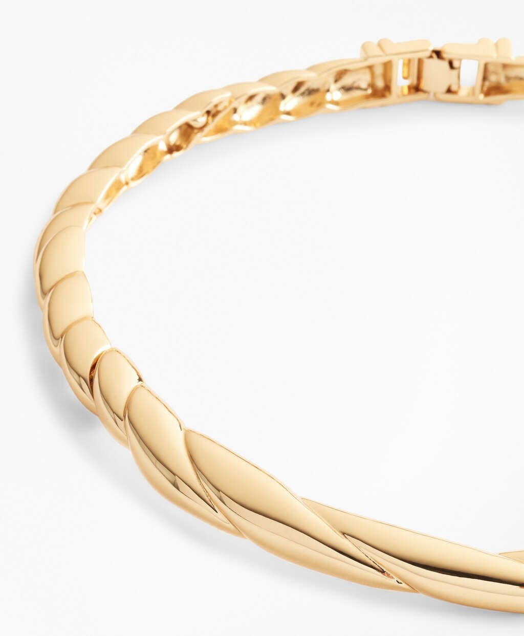 Gold-Plated Twisted Rope Collar Necklace