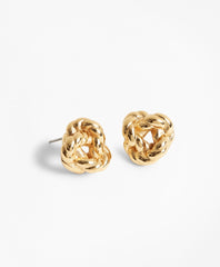 Gold-Plated Rope Knot Earrings
