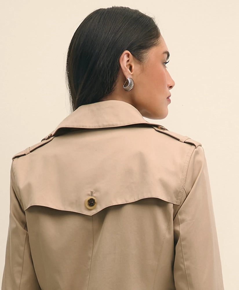 Water Repellent Trench Coat With Zip-Out Lining