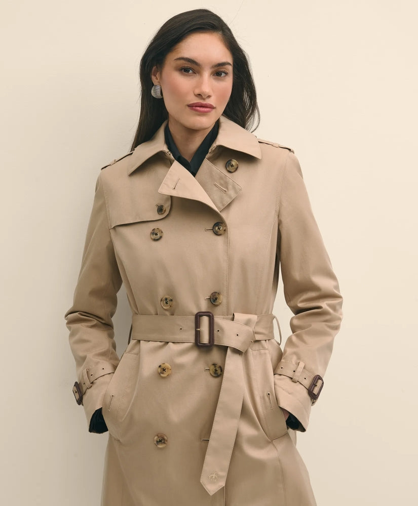Water Repellent Trench Coat With Zip-Out Lining