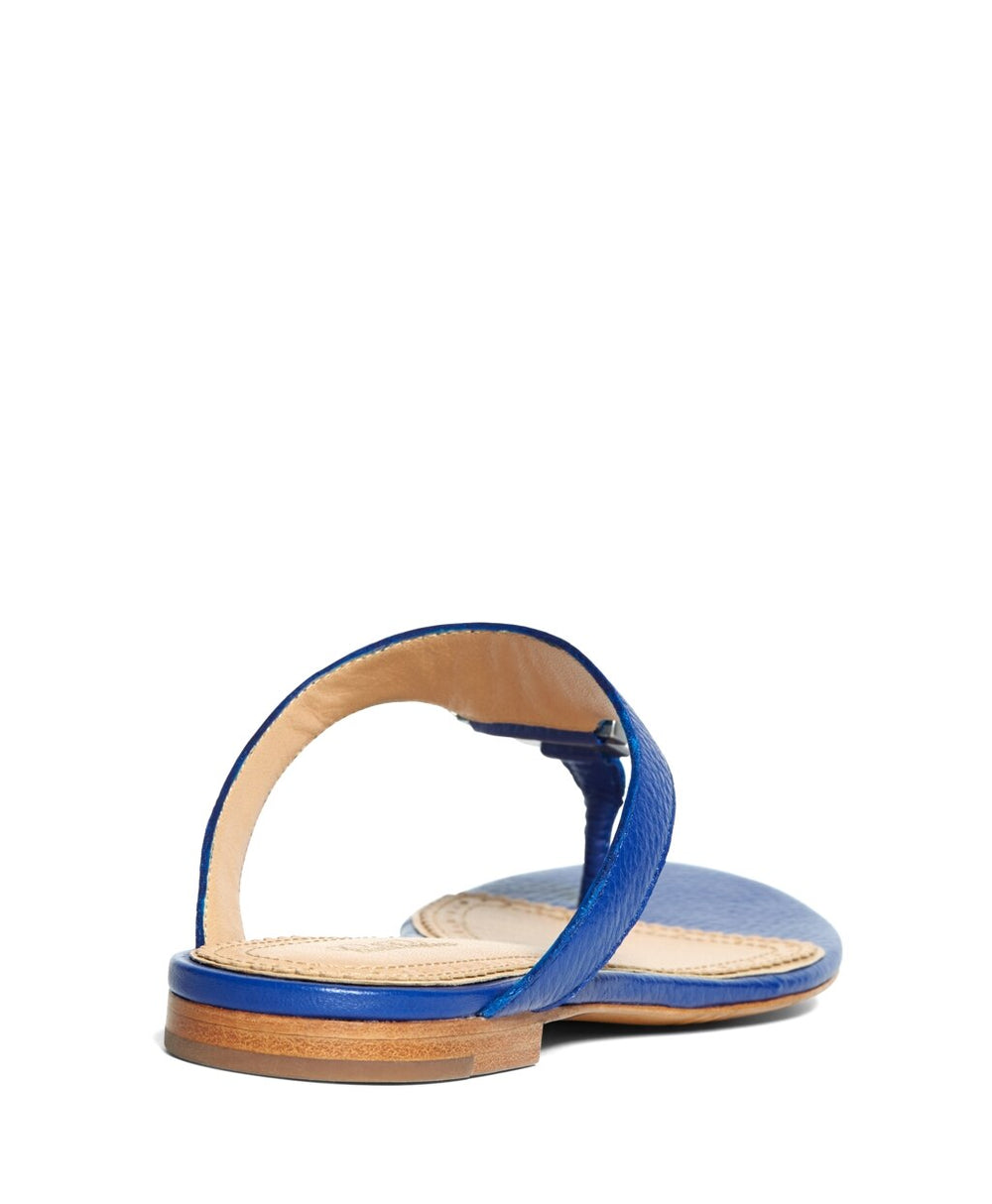 Tumbled Calfskin Thong Sandals