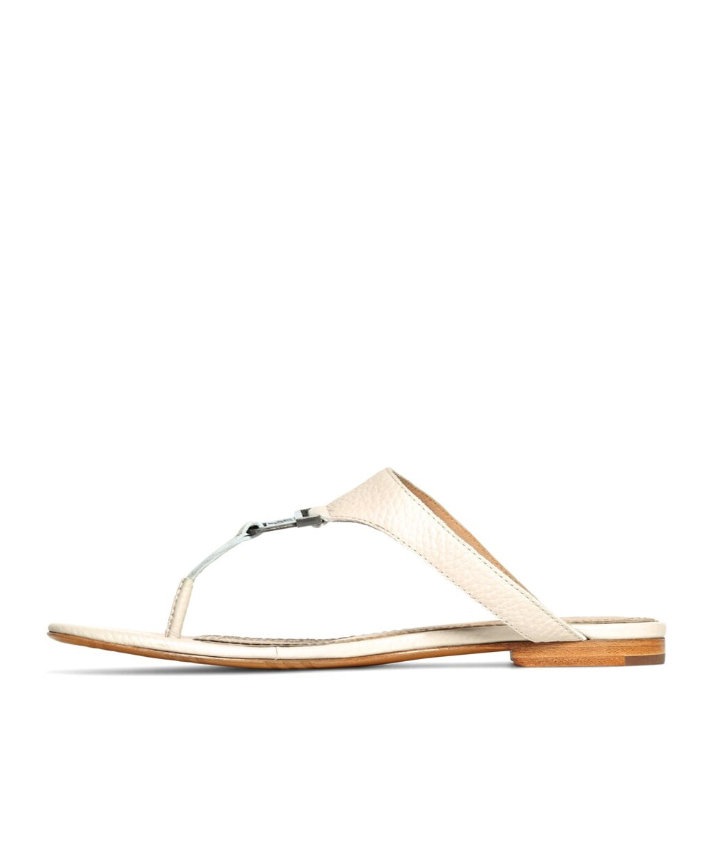 Tumbled Calfskin Thong Sandals