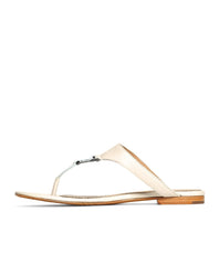 Tumbled Calfskin Thong Sandals